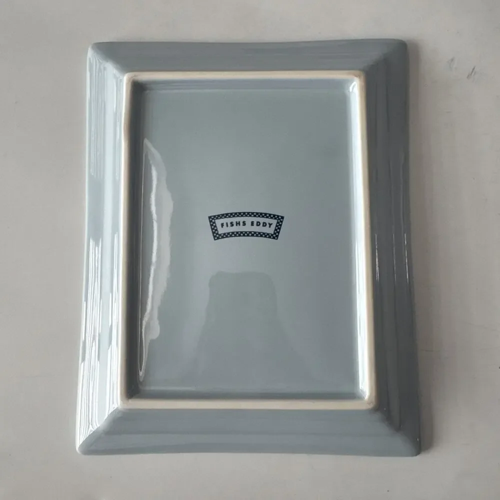 Fishs Eddy New York State RX Prescription Drug Pad Trinket Dish Tray Plate 7x5.5